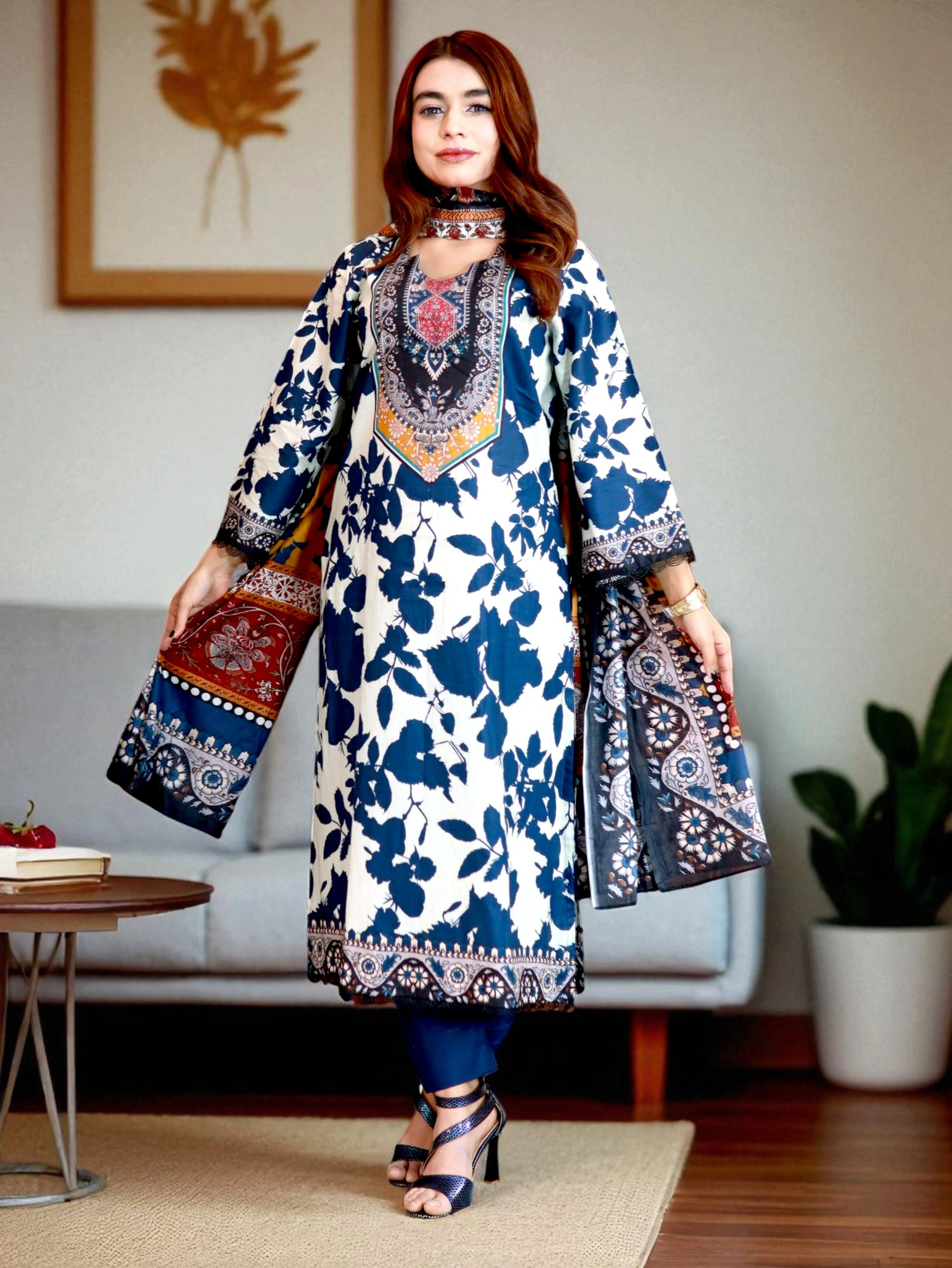 আনরেডি ZAMZAM 417 WHITE BLUE LAWN